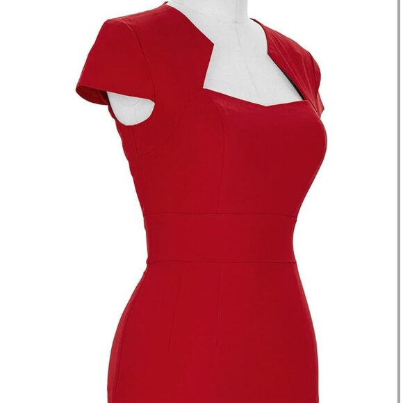 Grace Karin Womens 50s 60s Vintage Pencil Dress Bodycon Cap Sleeve Dress NTW Med - Picture 3 of 12